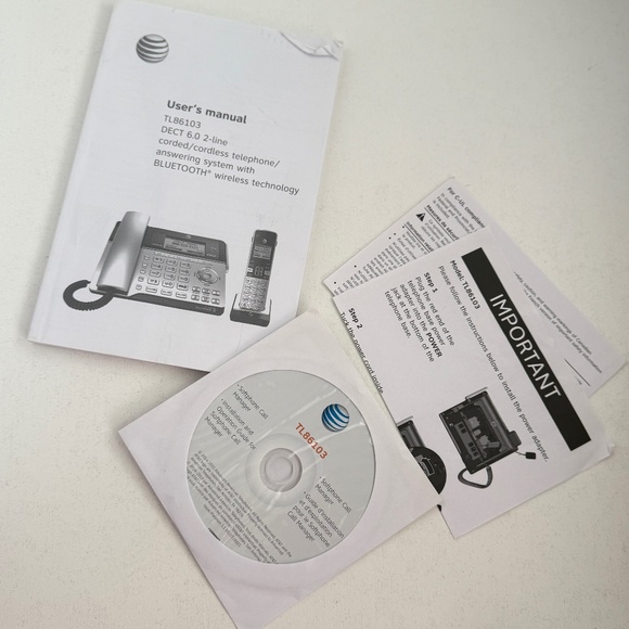 AT&T 2-Line Corded/Cordless Answering System w/Connect to Cell Tech TL86103 - Picture 11 of 12